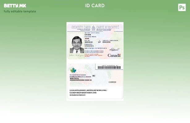 Модерен стил Канада Шаблон за лична карта